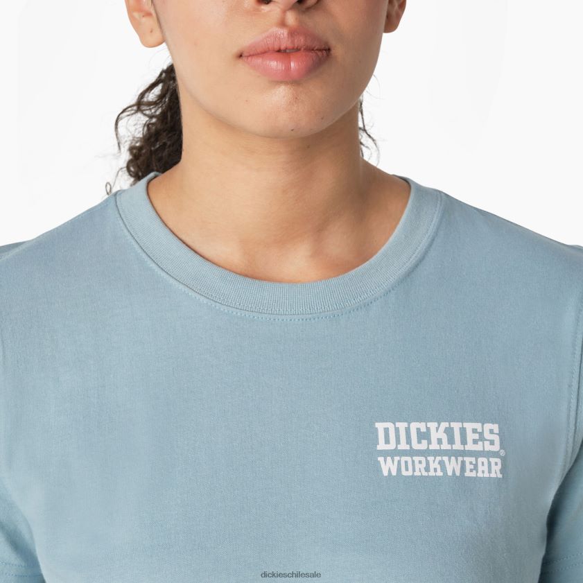 azul del muelle (du1) mujer camiseta gráfica de ropa de trabajo pesada Dickies ropa de trabajo X4H0F2115