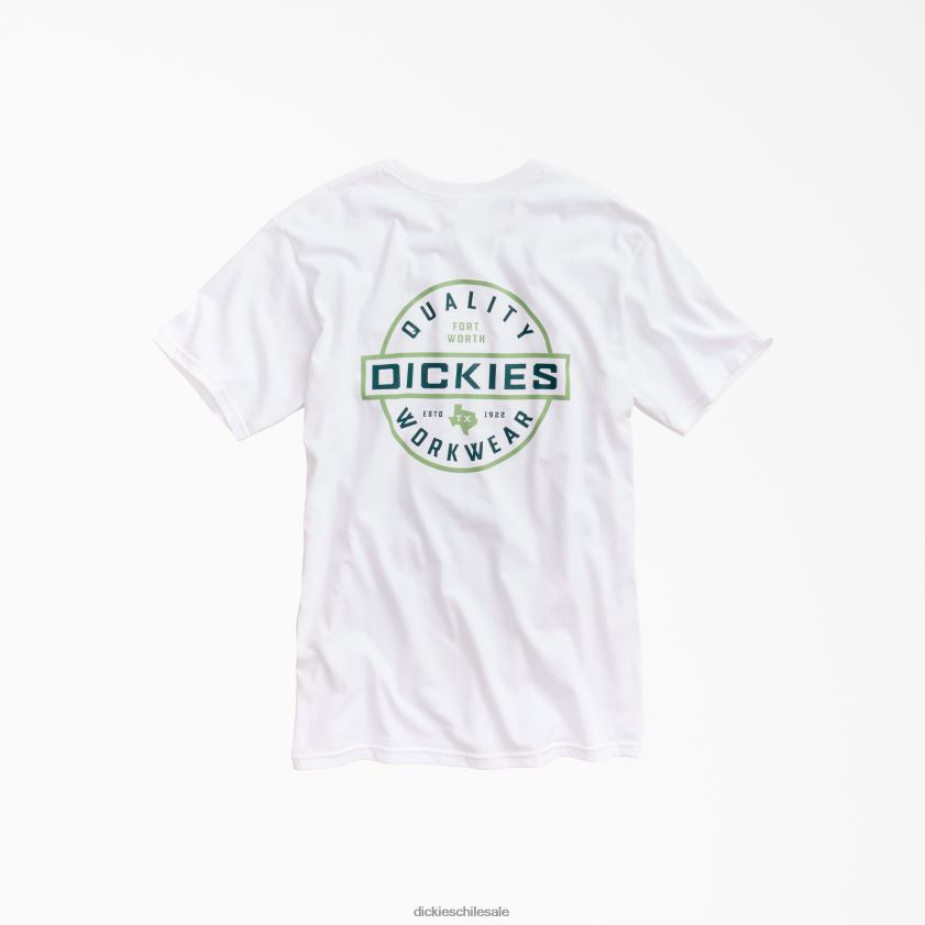 blanco (wh) hombres camiseta gráfica de ropa de trabajo de calidad Dickies ropa de trabajo X4H0F796