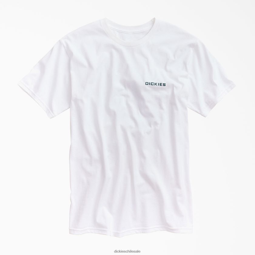 blanco (wh) hombres camiseta gráfica de ropa de trabajo de calidad Dickies ropa de trabajo X4H0F796