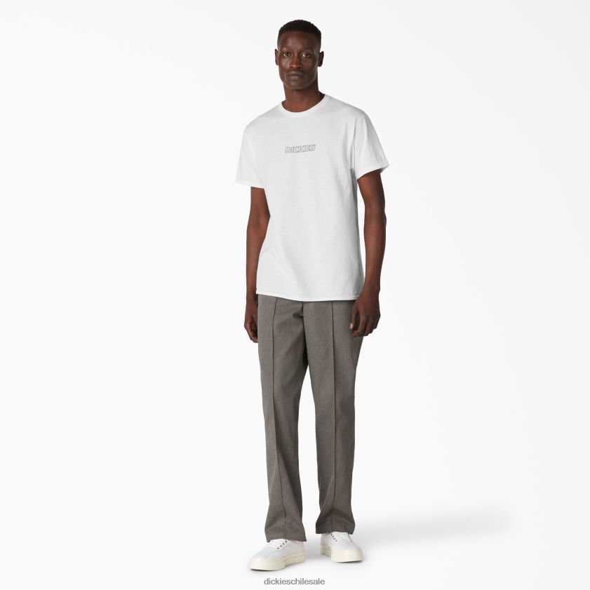 blanco (wh) hombres camiseta gráfica rosa ropa de trabajo Dickies ropa de trabajo X4H0F956