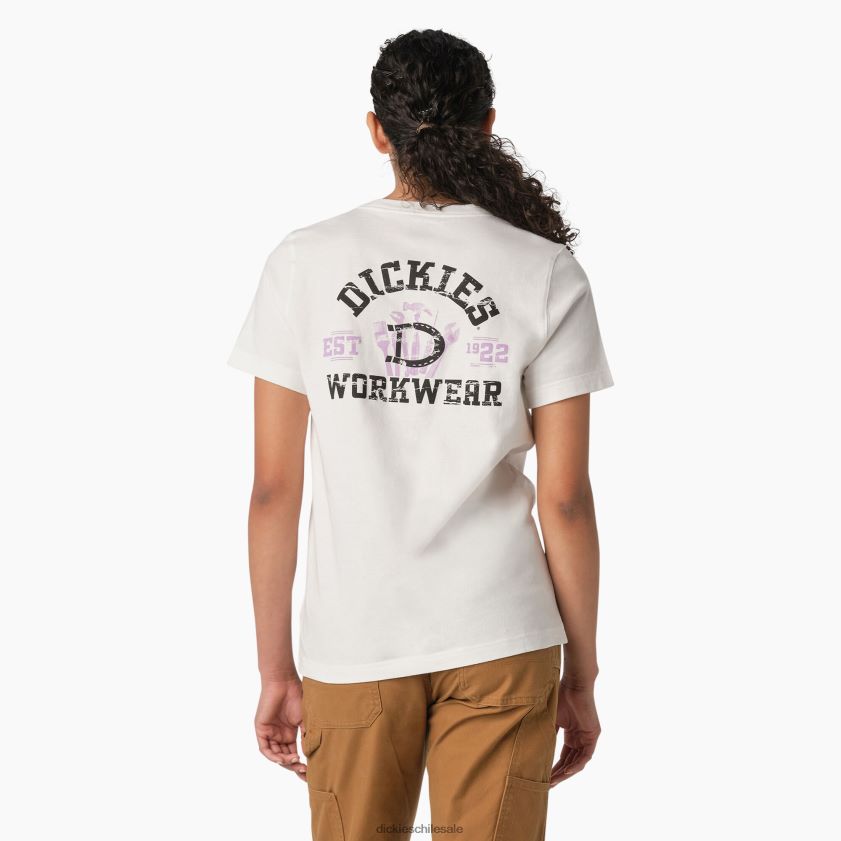 blanco (wh) mujer camiseta gráfica de ropa de trabajo pesada Dickies ropa de trabajo X4H0F2119