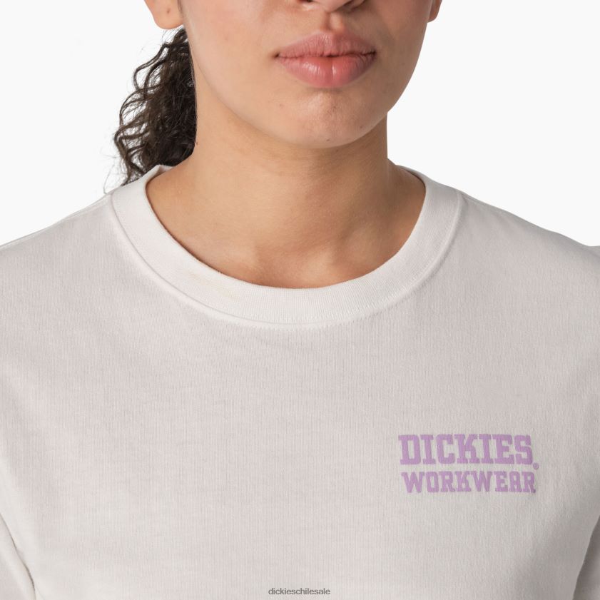 blanco (wh) mujer camiseta gráfica de ropa de trabajo pesada Dickies ropa de trabajo X4H0F2119