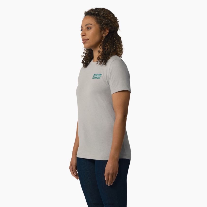 gris jaspeado (h2) mujer camiseta gráfica de ropa de trabajo pesada Dickies ropa de trabajo X4H0F2116