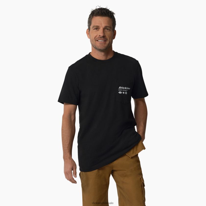 negro (b25) hombres unidos por el trabajo camiseta gráfica Dickies ropa de trabajo X4H0F880