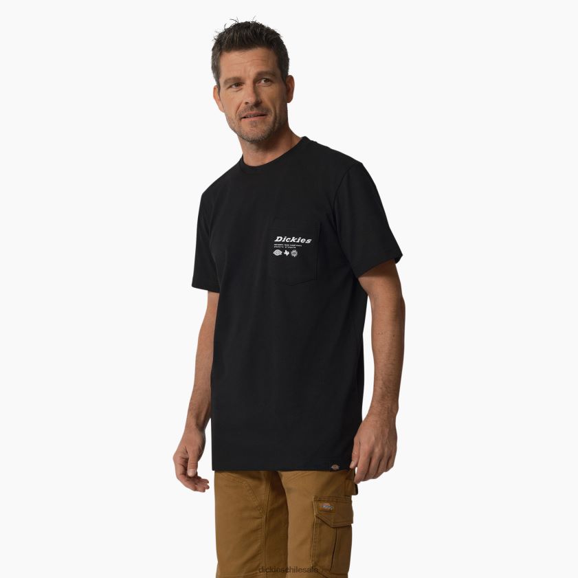 negro (b25) hombres unidos por el trabajo camiseta gráfica Dickies ropa de trabajo X4H0F880