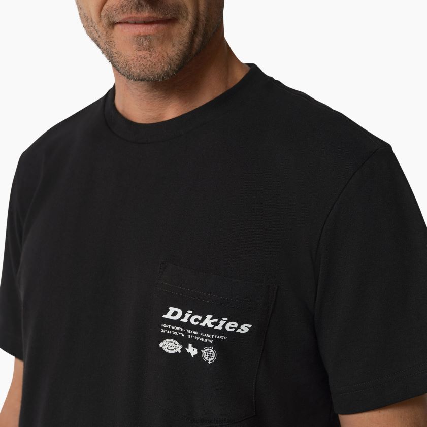 negro (b25) hombres unidos por el trabajo camiseta gráfica Dickies ropa de trabajo X4H0F880