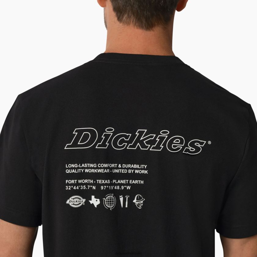negro (b25) hombres unidos por el trabajo camiseta gráfica Dickies ropa de trabajo X4H0F880