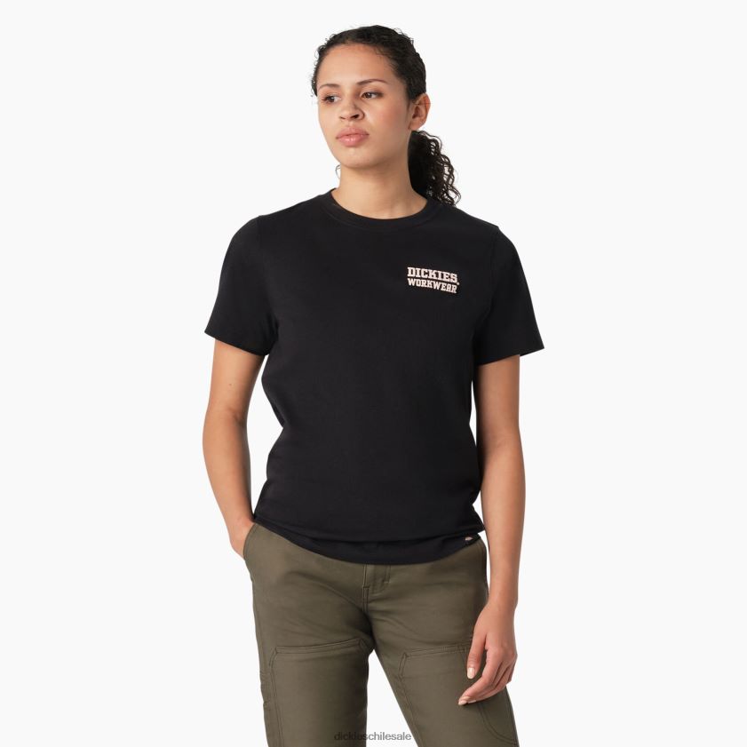 negro (kbk) mujer camiseta gráfica de ropa de trabajo pesada Dickies ropa de trabajo X4H0F2117