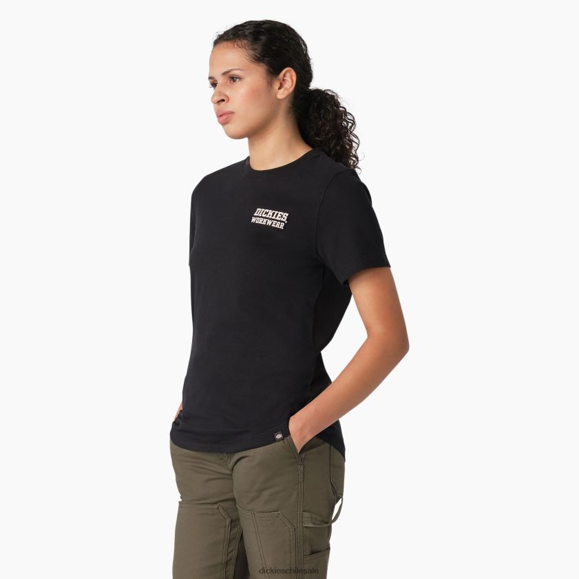 negro (kbk) mujer camiseta gráfica de ropa de trabajo pesada Dickies ropa de trabajo X4H0F2117