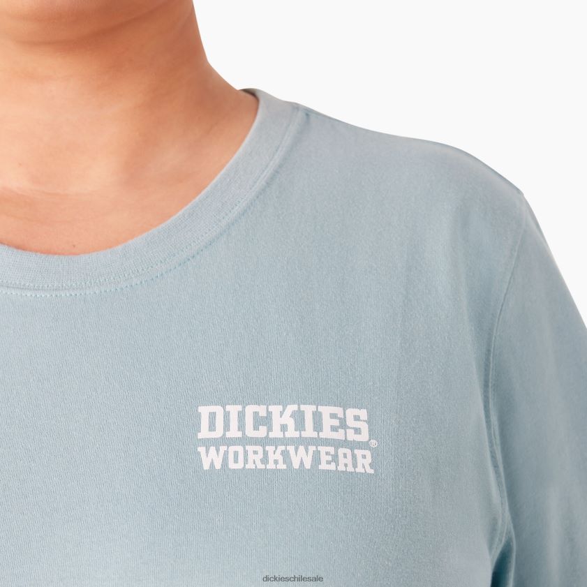 azul del muelle (du1) mujer playera con gráfico de ropa de trabajo de peso pesado Dickies ropa de trabajo X4H0F2189
