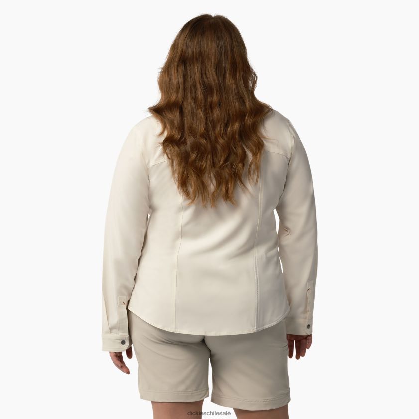 blanco antiguo (adw) mujer además de una camisa de trabajo refrescante con lengüeta enrollable Dickies ropa de trabajo X4H0F1682