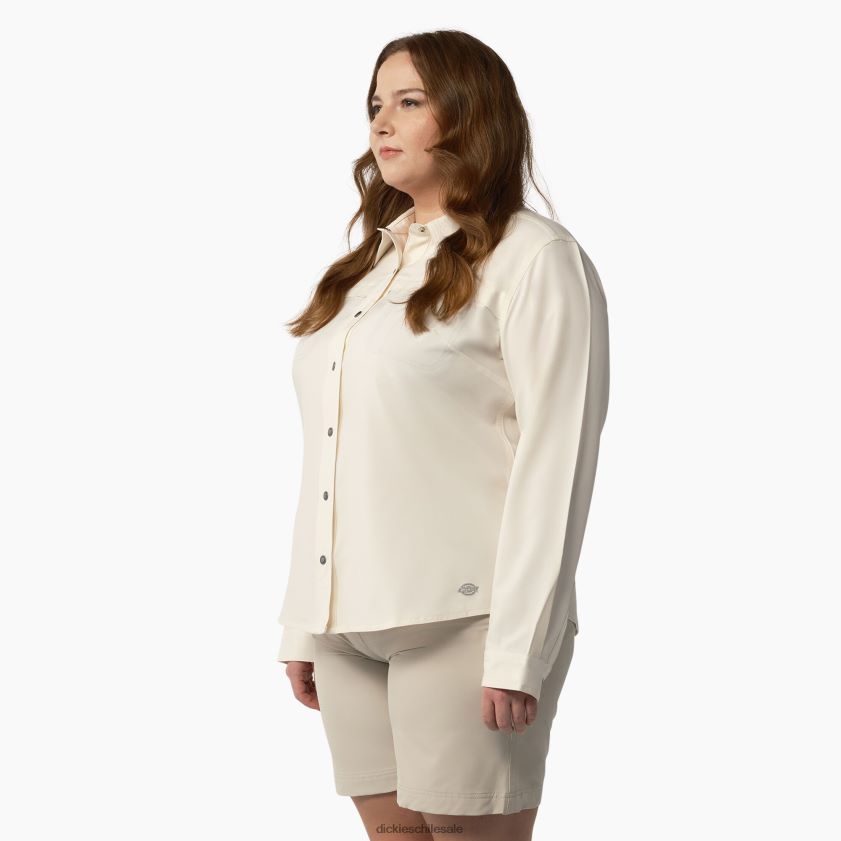blanco antiguo (adw) mujer además de una camisa de trabajo refrescante con lengüeta enrollable Dickies ropa de trabajo X4H0F1682