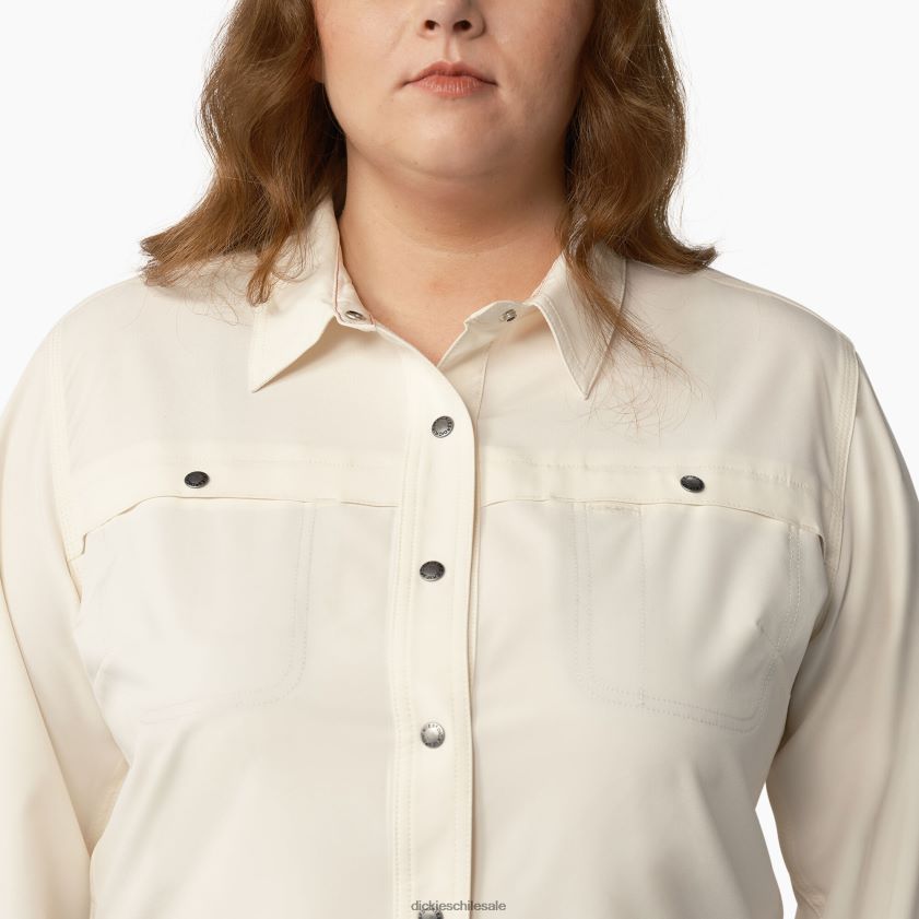 blanco antiguo (adw) mujer además de una camisa de trabajo refrescante con lengüeta enrollable Dickies ropa de trabajo X4H0F1682