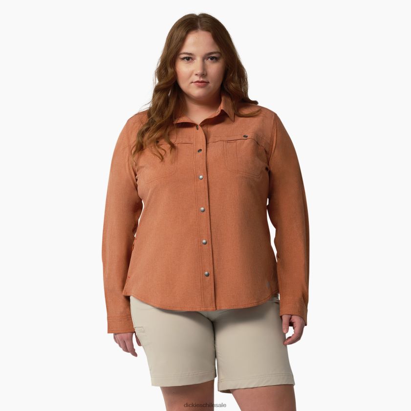 brezo cobre (eh2) mujer además de una camisa de trabajo refrescante con lengüeta enrollable Dickies ropa de trabajo X4H0F1683