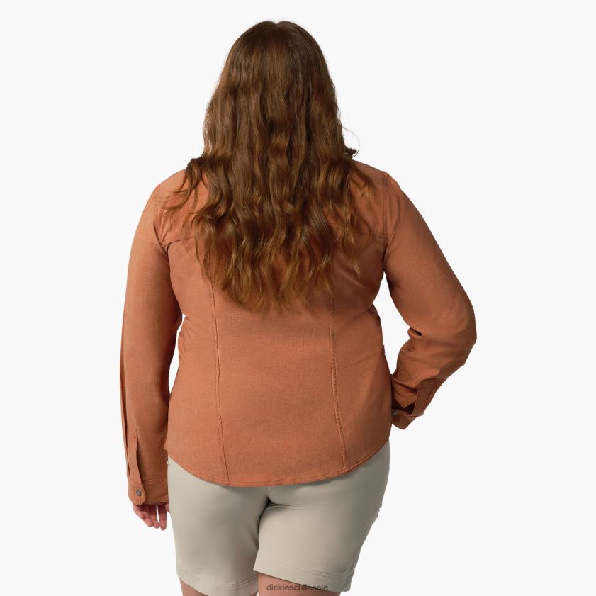 brezo cobre (eh2) mujer además de una camisa de trabajo refrescante con lengüeta enrollable Dickies ropa de trabajo X4H0F1683