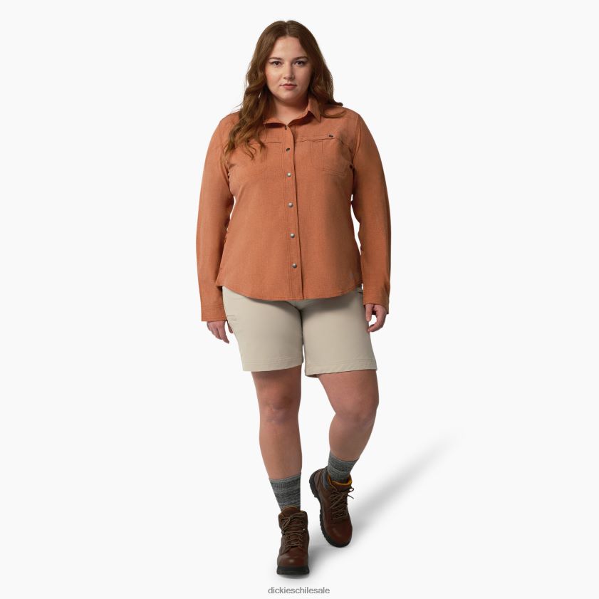 brezo cobre (eh2) mujer además de una camisa de trabajo refrescante con lengüeta enrollable Dickies ropa de trabajo X4H0F1683