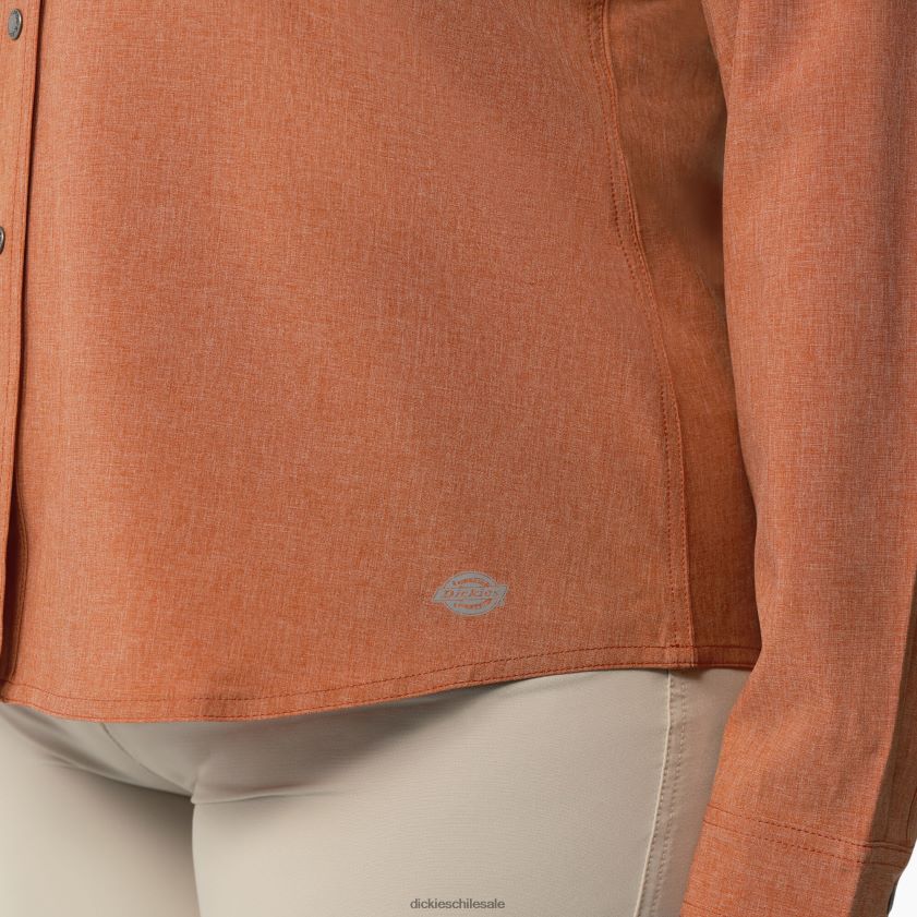 brezo cobre (eh2) mujer además de una camisa de trabajo refrescante con lengüeta enrollable Dickies ropa de trabajo X4H0F1683