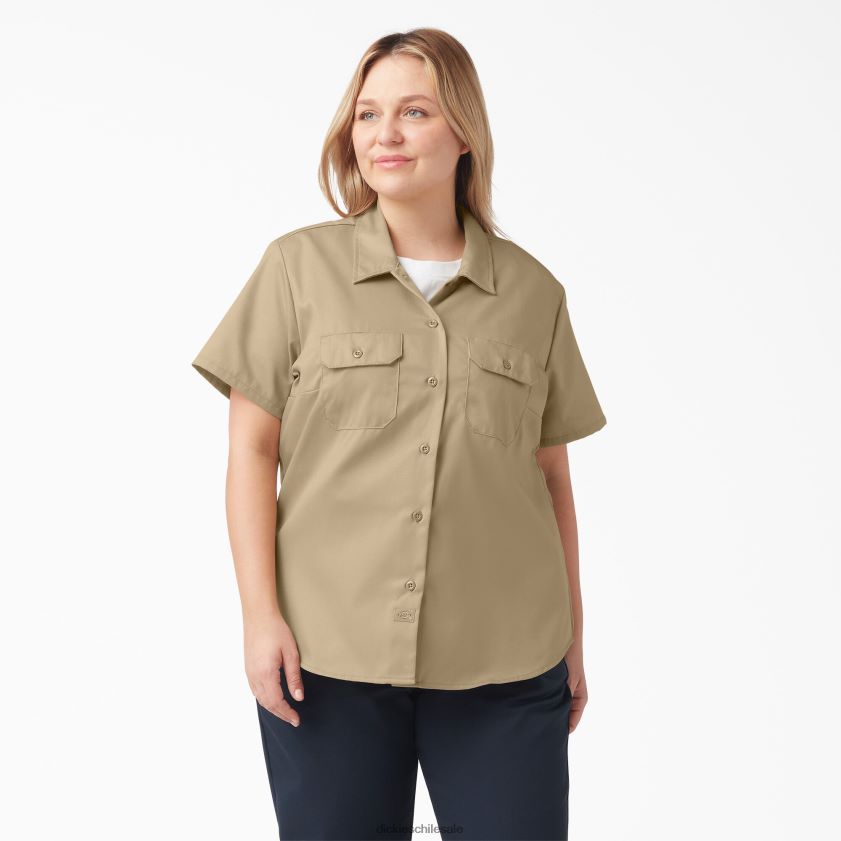 caqui militar (ksh) mujer más 574 camisa de trabajo original Dickies ropa de trabajo X4H0F1538