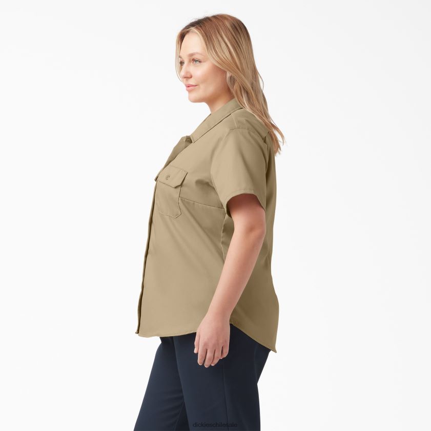 caqui militar (ksh) mujer más 574 camisa de trabajo original Dickies ropa de trabajo X4H0F1538