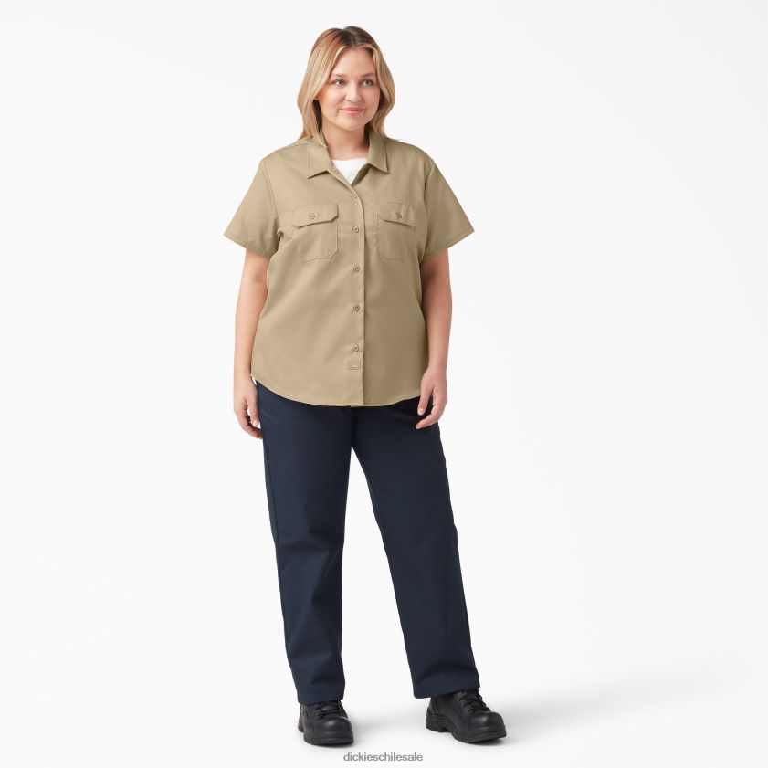 caqui militar (ksh) mujer más 574 camisa de trabajo original Dickies ropa de trabajo X4H0F1538