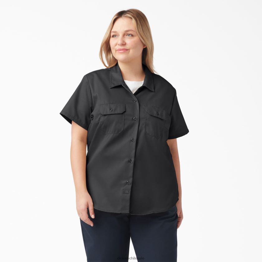 negro (bsk) mujer más 574 camisa de trabajo original Dickies ropa de trabajo X4H0F1537