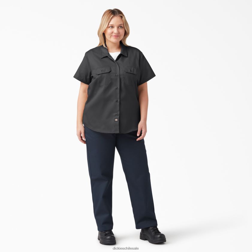 negro (bsk) mujer más 574 camisa de trabajo original Dickies ropa de trabajo X4H0F1537