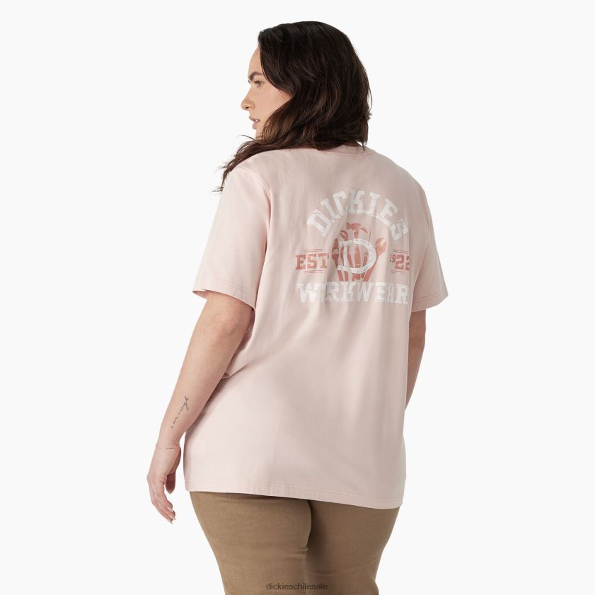 rosa loto (lo2) mujer playera con gráfico de ropa de trabajo de peso pesado Dickies ropa de trabajo X4H0F2191