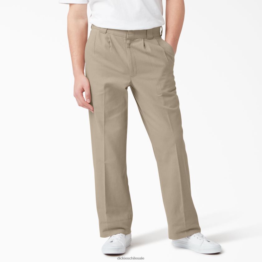 arena del desierto (ds) hombres pantalones plisados ​​chatom Dickies vestir X4H0F276