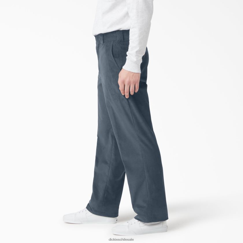 azul de la fuerza aérea (af) hombres pantalones de pana con frente plano Dickies vestir X4H0F256