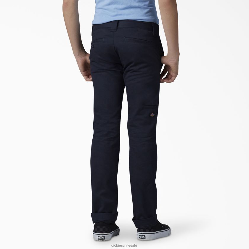 azul marino oscuro (dn) niños pantalones flex skinny fit con doble rodilla Dickies vestir X4H0F2661