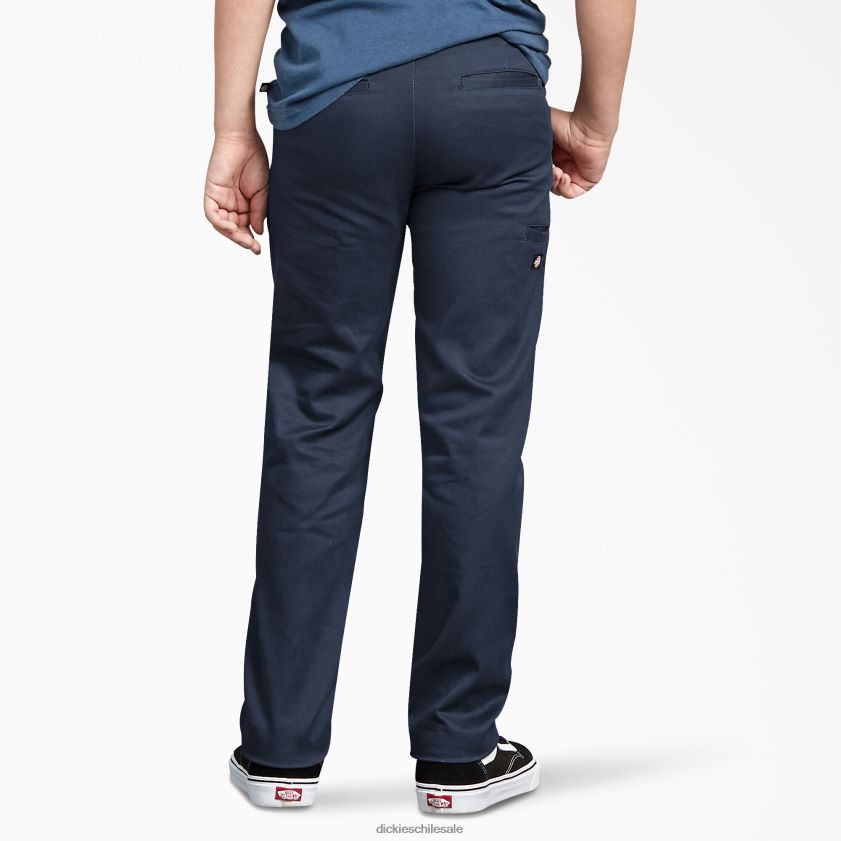 azul marino oscuro (dn) niños pantalones pitillo flexibles Dickies vestir X4H0F2650