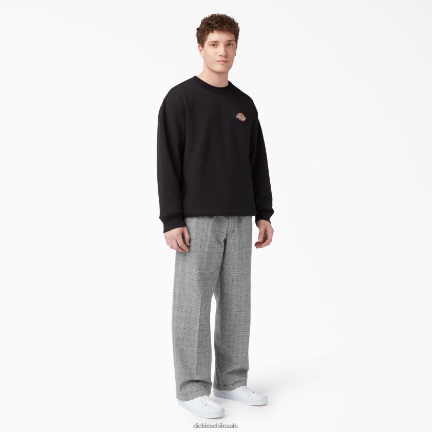 cuadros marrones (bp3) hombres pantalones plisados ​​Bakerhill Dickies vestir X4H0F318