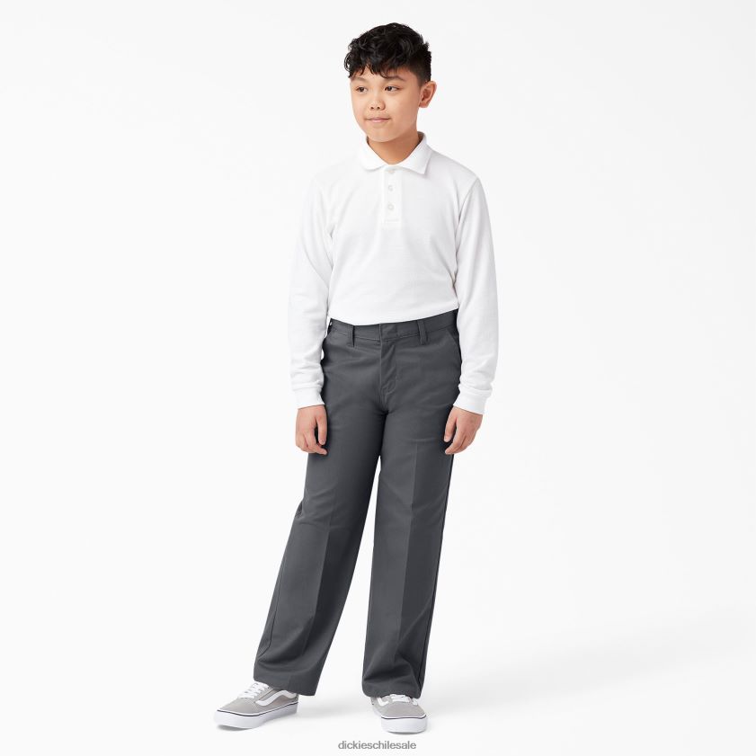 gris carbón (ch) niños pantalones de corte clásico Dickies vestir X4H0F2686