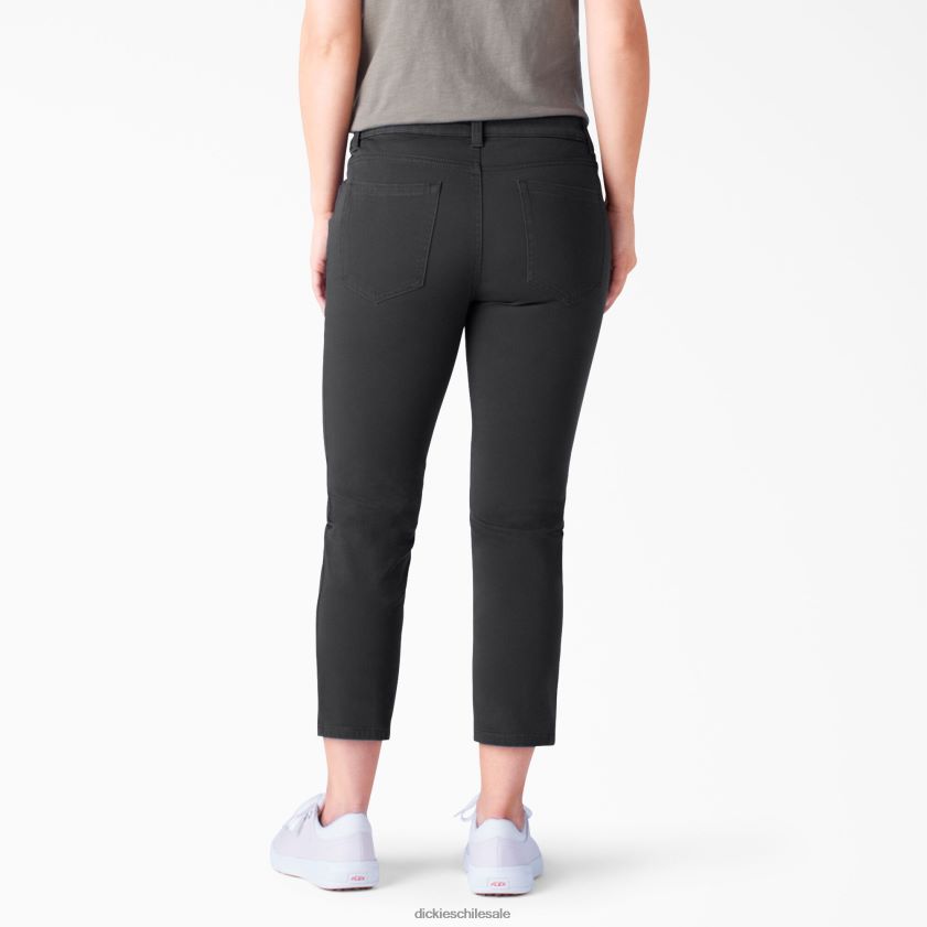 negro enjuagado (rbkx) mujer capri ajustados de forma perfecta Dickies vestir X4H0F1815