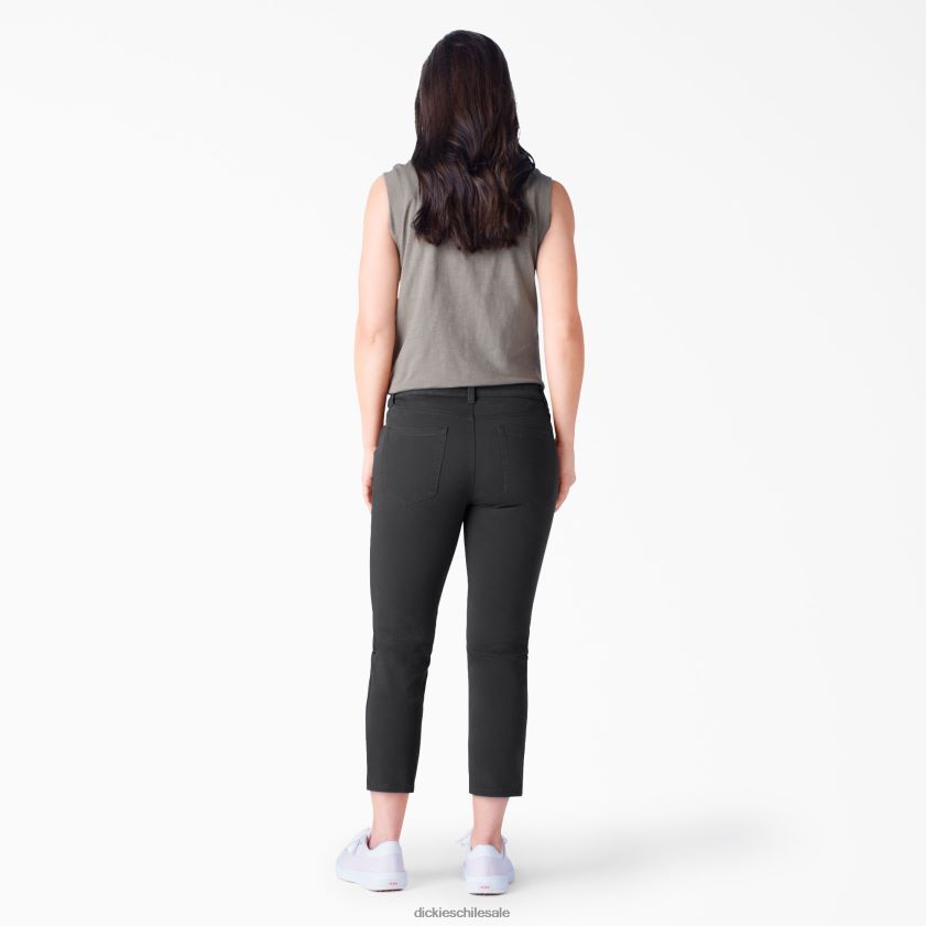 negro enjuagado (rbkx) mujer capri ajustados de forma perfecta Dickies vestir X4H0F1815