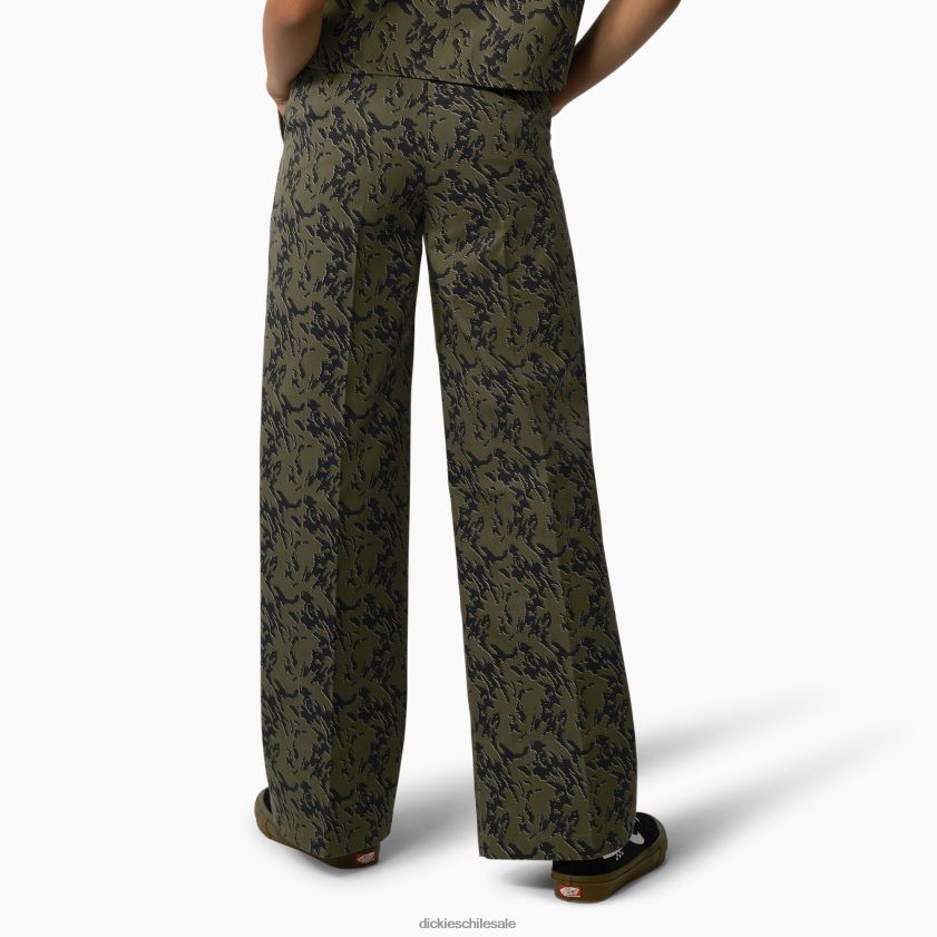 regular mujer pantalones anchos de camuflaje de Drawsey Dickies vestir X4H0F1900