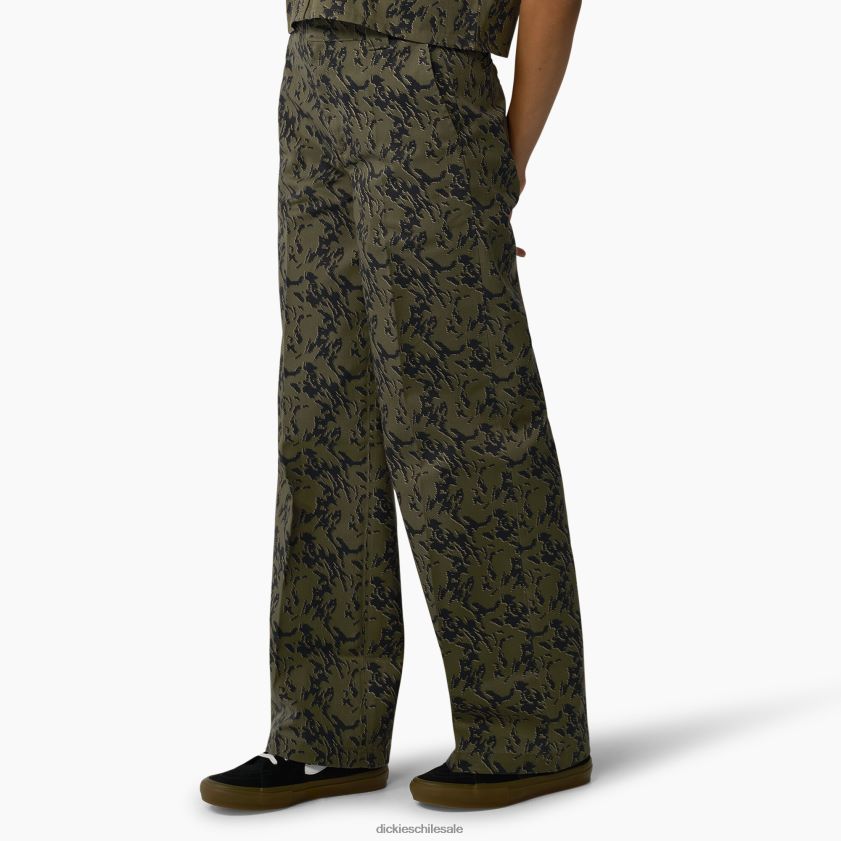 regular mujer pantalones anchos de camuflaje de Drawsey Dickies vestir X4H0F1900