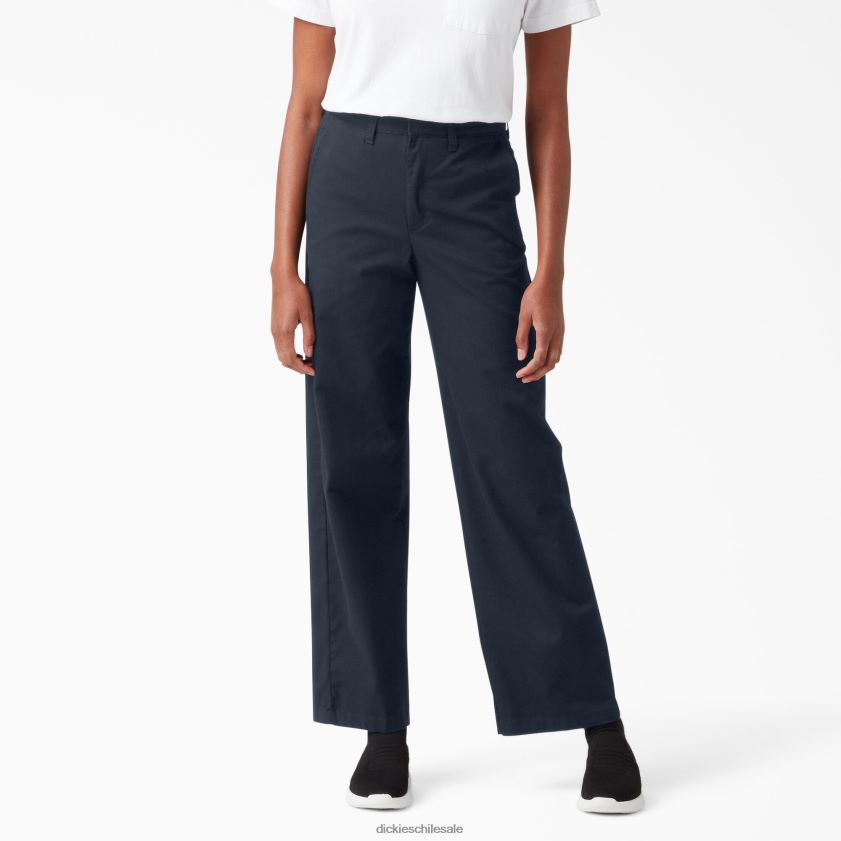 regular mujer pantalones de sarga de pierna ancha y tiro alto Dickies vestir X4H0F1843