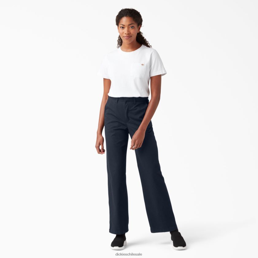 regular mujer pantalones de sarga de pierna ancha y tiro alto Dickies vestir X4H0F1843