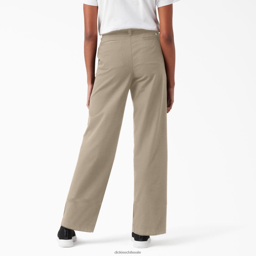 regular mujer pantalones de sarga de pierna ancha y tiro alto Dickies vestir X4H0F1844