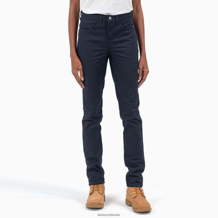 regular mujer pantalones pitillo de sarga de tiro alto Dickies vestir X4H0F1850