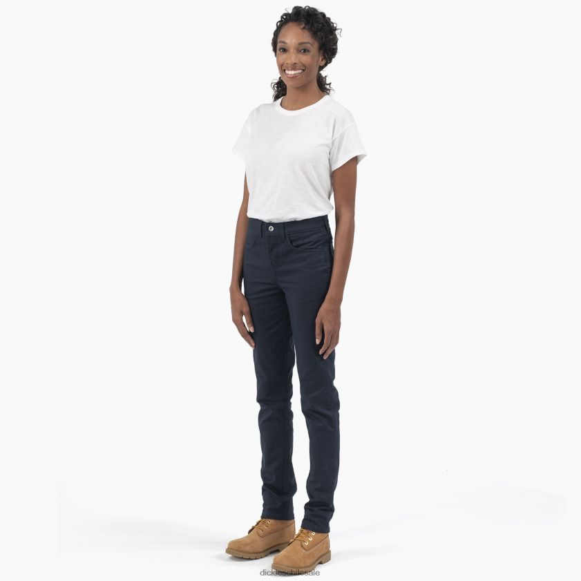 regular mujer pantalones pitillo de sarga de tiro alto Dickies vestir X4H0F1850