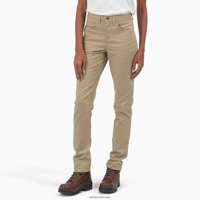 regular mujer pantalones pitillo de sarga de tiro alto Dickies vestir X4H0F1851