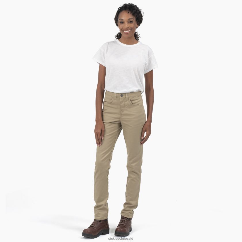 regular mujer pantalones pitillo de sarga de tiro alto Dickies vestir X4H0F1851