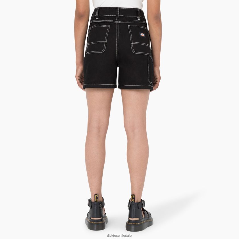 mezclilla negra (l9d) mujer pantalones cortos de mezclilla de carpintero 5\" Dickies vestir X4H0F2245