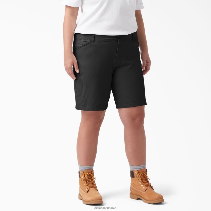 negro (negro) mujer además de pantalones cortos de refrigeración 9" Dickies vestir X4H0F1614