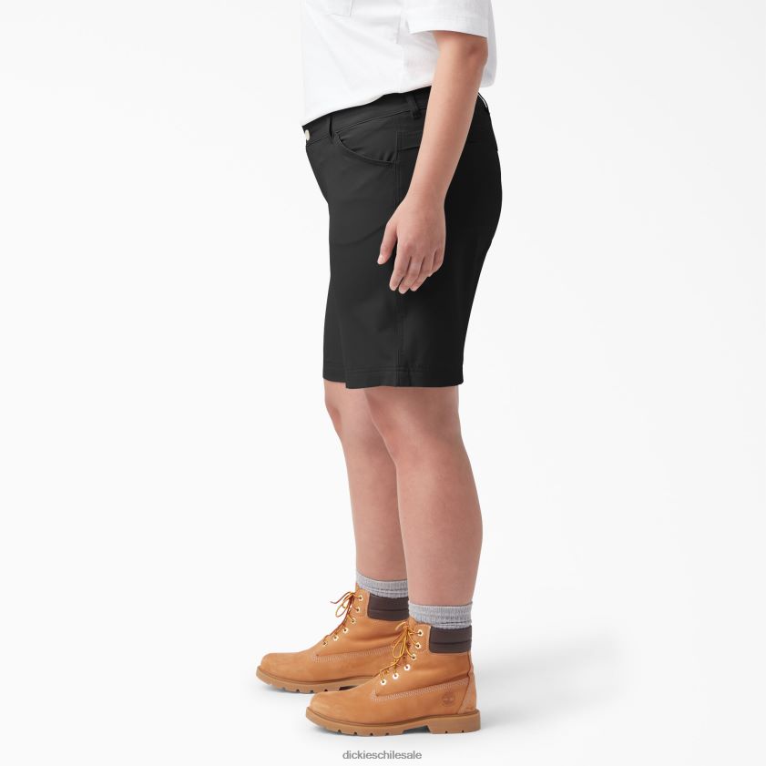 negro (negro) mujer además de pantalones cortos de refrigeración 9\" Dickies vestir X4H0F1614