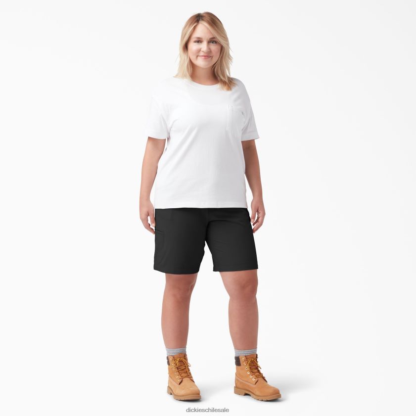 negro (negro) mujer además de pantalones cortos de refrigeración 9\" Dickies vestir X4H0F1614