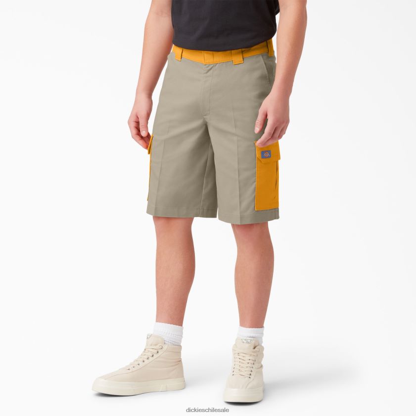 arena del desierto/amarillo radiante (cbo) hombres pantalones cortos de carga de medios mixtos 11" Dickies vestir X4H0F461