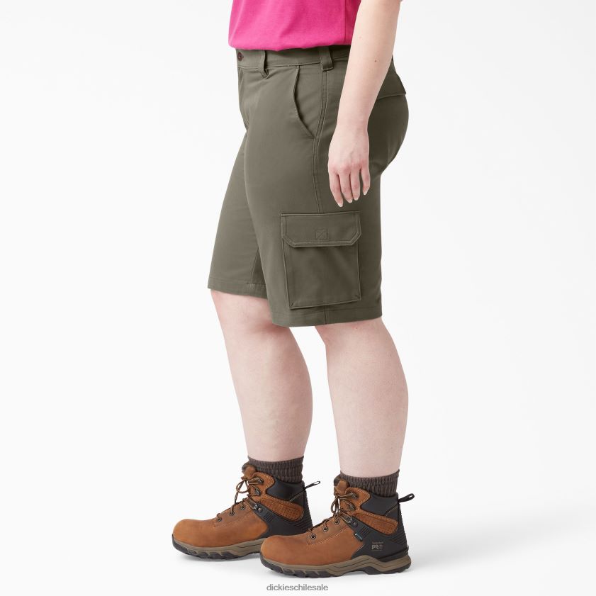 hoja de uva (ge) mujer pantalones cortos tipo cargo con ajuste relajado de 11\" Dickies vestir X4H0F2232